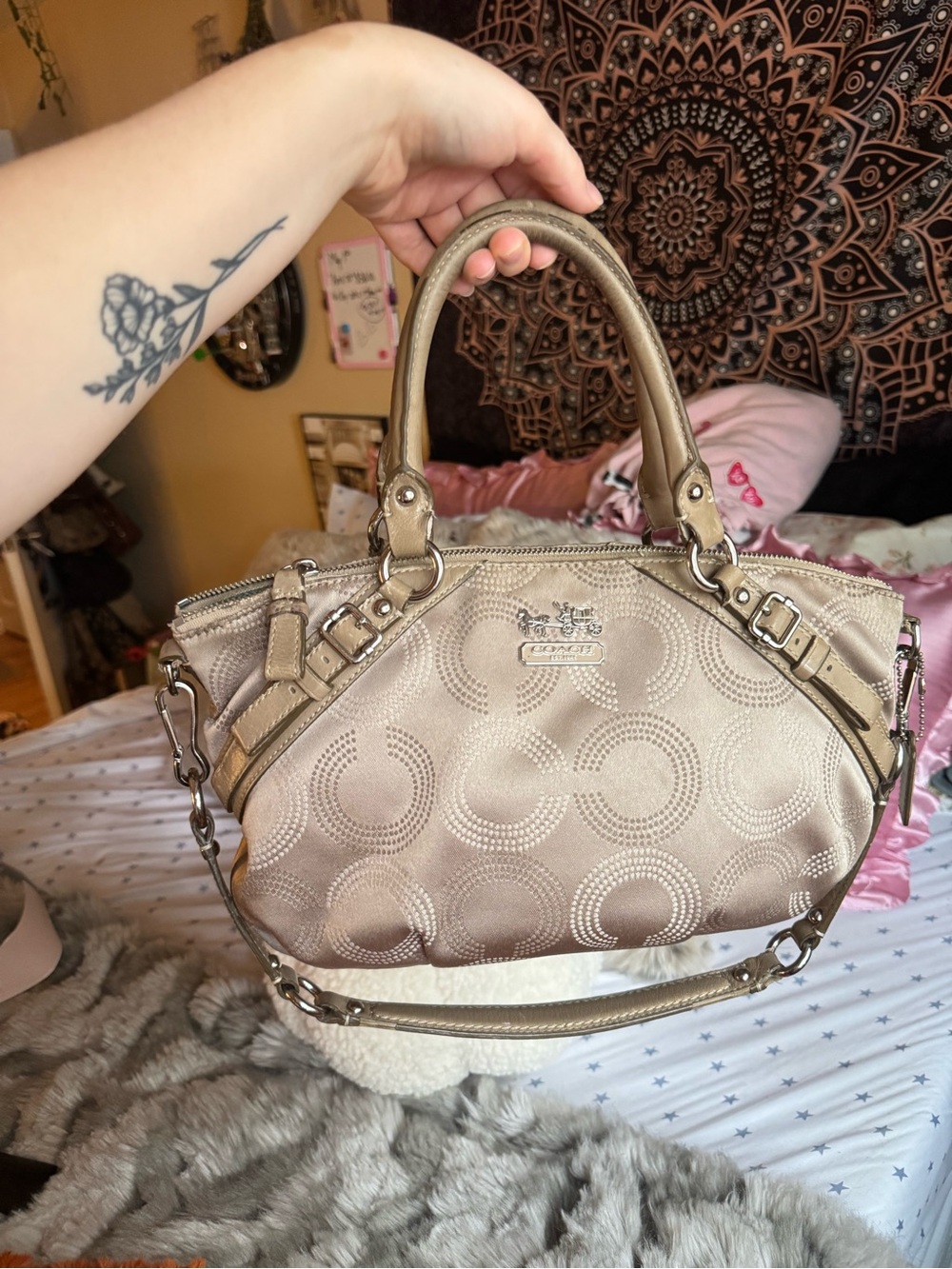 Coach Madison Dotted Satchel/Crossbody